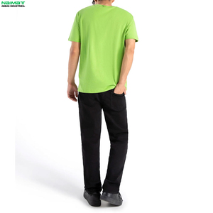 Camiseta de Manga Corta para Hombre Naimat Abbas Industries, Corte Regular, Cuello Redondo, Informal, de Algodón Jersey, Transpirable, con Diseño de Letras Impresas - Product Image 3