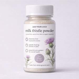 Suplemento de Apoyo Hepático con Cardo Mariano para Perros, Ayuda al Procesamiento del Hígado, Desintoxicación y Salud Renal, Fórmula Herbal Natural - Product Image 1