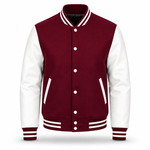 Veste de sport personnalisée |   Veste de style universitaire |   Veste de baseball |   Blouson bomber universitaire |   Veste universitaire en laine et cuir PU - Product Image 2