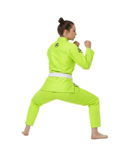 ชุดยิวยิตสูสีเหลืองนีออน พร้อมโลโก้สั่งทำ ชุดคาราเต้สีสั่งทำ ชุดยิวยิตสูมืออาชีพ - Product Image 4