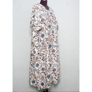 Nuevo Vestido Kaftan de Algodón para Mujer Talla Grande, Elegante Estampado Paisley Vintage, Manga Corta, Estilo Playero, Holgado para Verano - Product Image 5