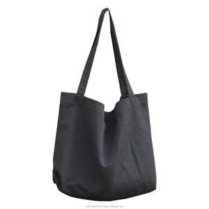 Bolso de mano de lona de algodón con logotipo impreso personalizado con cremallera, bolso de compras extra grande, bolsos de lona, bolsos de compras plegables reutilizables - Product Image 6