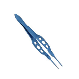 Forceps ophtalmiques manuels professionnels, pointe angulaire de 0,12 mm, 1x2 dents, acier inoxydable recouvert de titane, chirurgical - Product Image 3