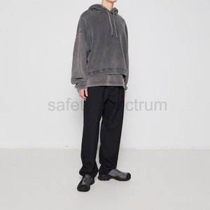 Sweat-shirts à capuche pour hommes de qualité supérieure, effet délavé à l'acide, pour l'hiver |   Impression numérique avec logo personnalisé |   Imperméable, respirant, coupe ample - Product Image 3