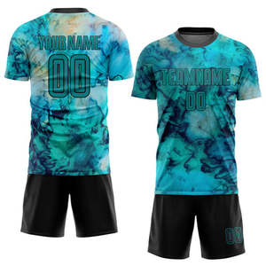 Custom <b>Flame</b> Design Soccer Jersey Uniform Short Sleeve Sublimation Print Breathable 100% Polyester Unisex Adult Teamwear 140g - Product Image 1