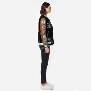 Custom <b>Men</b> <b>Varsity</b> <b>Jacket</b> Puff Printing Embroidery Chenille Patch <b>Jacket</b> Wholesale - Product Image 6