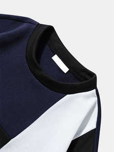 Nouveau service OEM en gros, dernier design, sweat-shirt pour homme en jersey uni 100% coton biologique, manches longues, col rond, hiver, grande taille - Product Image 3