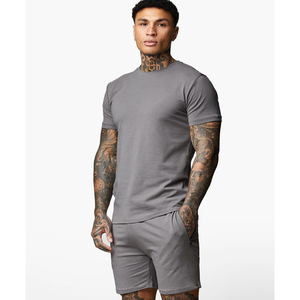 Shorts et chemise d'été pour hommes, ensembles 2 pièces à la mode, de haute qualité, avec impression de logo personnalisé, design à panneaux, ensemble de shorts pour hommes - Product Image 1