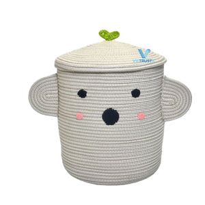 Panier bébé en coton fait main, berceau en corde, panier de couchage pour nouveau-né, décoration de chambre d'enfant, vente en gros - Product Image 4