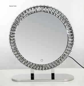 Daystar Trade Crystal Frame <b>LED</b> Backlit Wall-Mounted Vanity <b>Mirror</b> Modern Design for Clear <b>Makeup</b> Application Easy Daily - Product Image 1