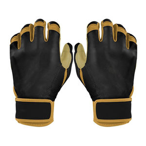 Gants de frappeur de baseball en cuir de haute qualité pour hommes, taille personnalisée et manchette courte, avec options de logo et de couleur - Product Image 2