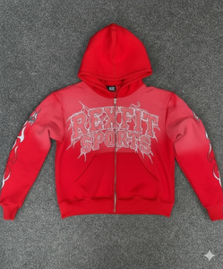 Sudaderas con capucha de primera calidad, tejido grueso de felpa francesa, bordado personalizado con efecto desgastado, corte y venta, sudaderas con capucha con cremallera más vendidas - Product Image 1