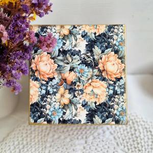 Boîte à mouchoirs en bois imprimée style antique, boîte à mouchoirs vintage en bois imprimée pour décoration rustique, étui à accessoires en gros - Product Image 5