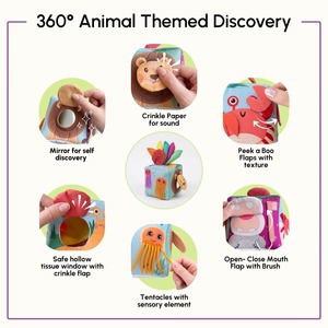 Curious Cub Montessori Baby <b>Toys</b> for 6-12 Months, Sensory <b>Tissue</b> Pull <b>Box</b> - Product Image 2