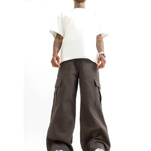Pantalones Cargo Verde Oliva para Hombre, Cintura Elástica, Múltiples Bolsillos, Estilo Workwear, Tela de Lona de Peso Medio, para Otoño - Product Image 6