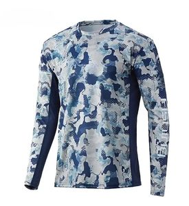 Camisa de Pesca de Manga Larga para Hombre, Estampado de Camuflaje, Protección UPF 50, Anti-UV, Poliéster, Estilo Pullover - Product Image 3