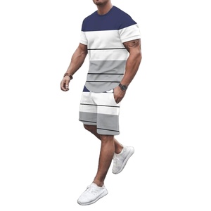 Conjunto de chándal para hombre, camiseta de verano, chándales de playa, conjuntos de dos piezas informales de talla grande, traje deportivo para hombre, ropa para hombre, traje de 2 piezas - Product Image 5