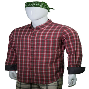 Chemise en flanelle 100 % coton biologique pour homme, manches longues, décontractée, à carreaux, écologique, infroissable, séchage rapide, logo personnalisé - Product Image 1