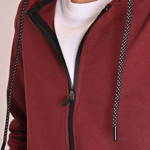 Mens Maroon Tracksuit Set Full <b>Zip</b> <b>Hooded</b> Sweatshirt Jogger Pants Casual Sportswear Athletic Hoodie and Sweatpants Matching Set - Product Image 6