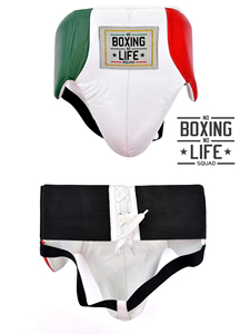 Protector Inguinal de Boxeo PU No Boxing No Life Squad, Equipo de Protección en Colores Blanco, Verde y Rojo para Entrenamiento en Todas las Estaciones - Product Image 1