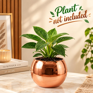 Pot de fleurs moderne en métal 8cm x 10cm, récipient décoratif compact pour plantes d'intérieur, élégant support de plantes pour table - Product Image 5