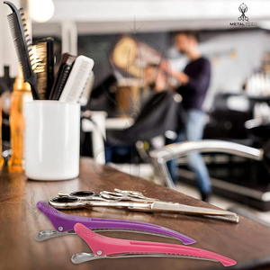 Pinces de sectionnement professionnelles en gros pour cheveux, pinces de coiffure en acier à ressort, barrettes durables pour cheveux, outils de maintien - Product Image 5