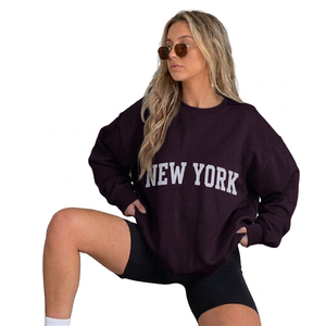 Nueva Sudadera de Forro Polar con Cuello Alto y Logotipo Frontal para Mujer, Estilo Oversize, Tejido Suave y Transpirable, Cómoda, Holgada, Informal, para Invierno - Product Image 3