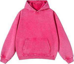เสื้อฮู้ดดี้ผ้าฝ้ายฟอกทรงโอเวอร์ไซส์สำหรับผู้ชาย สีพื้น ผ้าเฟรนช์เทอร์รี่ ทรงปกติ สวมใส่สบายๆ ในฤดูใบไม้ร่วง - Product Image 3