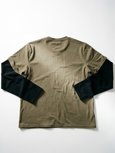 Camiseta de Manga Larga para Hombre, Personalizada, con Borde Crudo, Color Sólido, Estilo Casual, Tejido Waffle, Térmica, 100% Algodón - Product Image 3