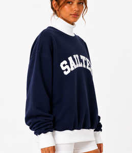 Sudadera Personalizada Color Verde Azulado para Mujer, Cuello Alto, Mezcla de Algodón Suave, Tejido Casual para Uso Diario - Product Image 3