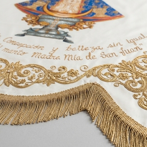 Bandera Decorativa Vintage de Seda Bordada con Flecos para Eventos, Pancarta Personalizada para Exhibición - Product Image 6