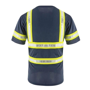 Camisetas de Trabajo de Manga Corta de Alta Visibilidad Personalizadas, Unisex, Transpirables, Reflectantes, Ropa de Seguridad para la Construcción - Product Image 6