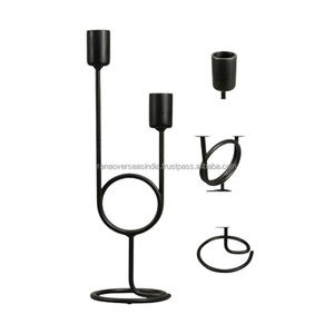 Portavelas de metal hecho a mano vintage, diseño único para eventos en casa y centros de mesa en varios tamaños y estilos - Product Image 1