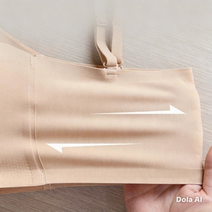 Liquid foundation, invisible, seamless, comfortable, breathable, wire-free, backless sports bra, women's white T-shirt, waterpro - Product Image 3
