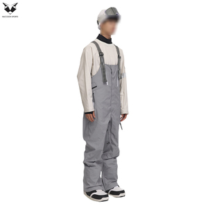 High-Performance Water-Resistant Gray With Adjustable Straps & Cargo Pockets for Winter Wear Bib <b>Waterproof</b> Outdoor Ski <b>Overalls</b> - Product Image 2