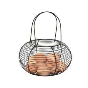 Support à œufs individuel en fil métallique avec base en bois, pour œufs durs ou mollets, ustensile de cuisine moderne, outil de service et présentoir à œufs - Product Image 4