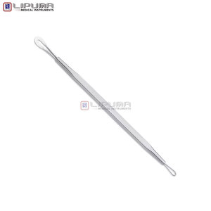 Professional Dual End <b>Blackhead</b> Acne <b>Extractor</b> Stainless Steel Precision Skincare <b>Tool</b> Textured Grip Fashionable Foot Rasp - Product Image 4