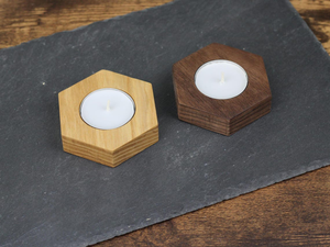 Wooden <b>Tealight</b> Holder Handmade Ash Wood <b>Candle</b> Holder Modern Minimalist Home Decor Natural Wood <b>Tealight</b> Stand - Product Image 5