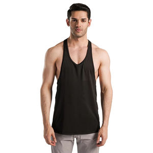 Débardeur Stringer Homme Personnalisé pour Gym, Musculation, Fitness, Perlé, Vintage, Léger, Respirant, Écologique, Polyester/Coton - Product Image 2