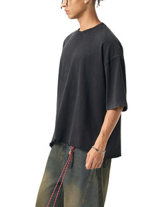 Camiseta Oversize Estilo Streetwear con Lavado Ácido, Bajo Desgastado, Vintage, Retro, Hombros Caídos, Premium, Grunge - Product Image 5