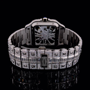 Limited Edition Men's Sport Fashion <b>Watches</b> Stainless Steel ETA Quartz Movement Elegant Fully Iced Moissanite <b>Diamond</b> Studded - Product Image 2