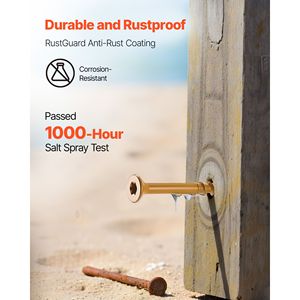 350 piezas # 8 tornillos para madera de 2 pulgadas con revestimiento antirust, Torx/T25, resistentes a la oxidación, para terrazas exteriores, 350 unidades # 8 tornillos de 2 pulgadas - Product Image 2