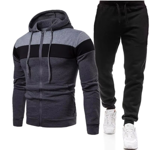 2026 New Custom Logo Hoodie Jacket and Pants <b>Men's</b> Jogging Two Piece Set Suit Sportswear Casual Tracksuit <b>Men</b> Suits - Product Image 2