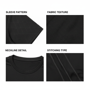 T-shirt à manches courtes en maille personnalisé pour hommes, prix de gros d'usine, bonne qualité, idéal pour la gym, le sport, le jogging et l'entraînement - Product Image 6