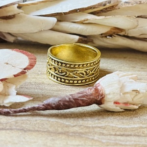 Nouvelle Arrivée Dernières Bagues en Laiton Style Bohème Floral Bijoux Ethniques en Laiton pour Femme Plaqué Or 18 carats Géométrique Tribal Vague Vente en Gros/OEM - Product Image 4