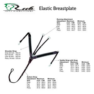 Estola acolchada con forma de hoja Para Caballo, accesorio para correr, elástica, con líneas blancas - Product Image 6