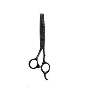 Ciseaux de toilettage professionnels 2026 à lame courbée en acier inoxydable allemand, cisailles à effiler avec vis réglable et repose-doigt fixe - Product Image 4