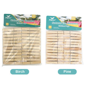 Pinzas de Madera para Ropa, Pinzas de Madera Natural para Lavandería, Pinzas para Secar Ropa, Pinzas Tipo Gancho para Ropa, Uso en Cocina y Hogar - Product Image 1