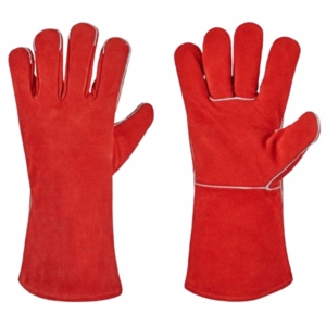 Best Performance Heavy Duty Cowhide <b>Split</b> Leather Welding Gloves Abrasion Heat Resistant BBQ Safety Gloves CE Certified - Product Image 1