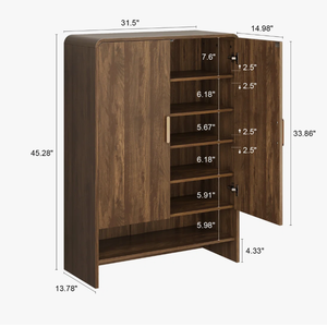 Meuble à chaussures moderne et minimaliste en bois, meuble à chaussures pliable multi-niveaux, étagère à chaussures en bois pour salon - Product Image 2
